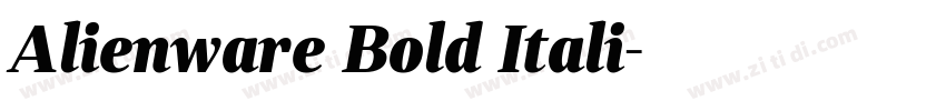 Alienware Bold Itali字体转换 Alienware Bold Itali字体转换
